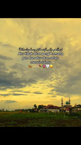 لن أذهب إلى أي مكان وسأحبك دائمًا Aku tidak akan pergi kemana pun dan aku akan selalu mencintaimu#katakataarabic🇸🇦🥀 #syaircinta #qoutesislami #syairarab #fyp 