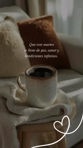 Que este martes te llene de paz, amor y bendiciones infinitas.  #buenosdías #felizmartes #Diostebendiga #bendiciones #frasesbonitas 