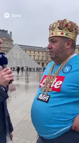 Intervista folle alle porte de louvre!! #napoli #louvre #furto #italia #😂 