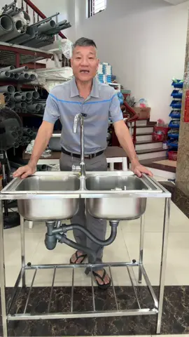 Bộ bồn rửa chén 2 hộc inox kích thước 78x43x80 #bônnrruachen2hoc #bobonrruachenbatinox #xuhuong #thinhhanh 