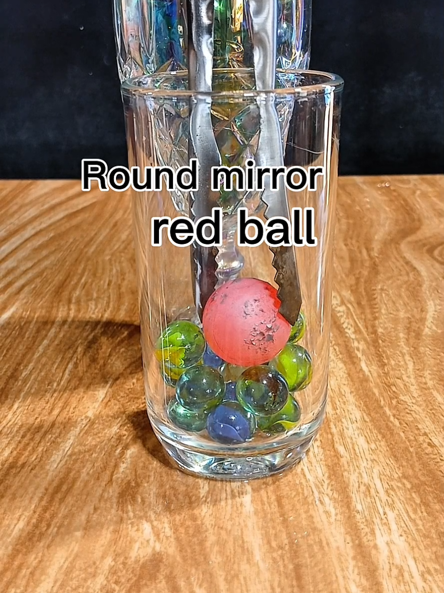 Round mirror + red ball Vs 100cc Red Hot Ball #redhotball #asmrsounds #experiment #satisfying #foryoupage