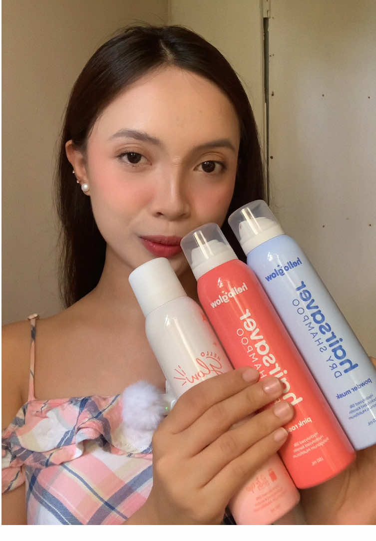 The Hello Glow Hairsaver Dry Shampoo keeps my hair fresh, voluminous, and smelling amazing all day long!  ✨ MetroBeauty Award-Winner ✨ Now in Powder Musk & Pink Rosé scents @Hello Glow Official #HelloGlowOfficial #HairsaverScentCollection  #HairsaverDryShampoo #HelloGlowDryShampoo #BeautyTok 