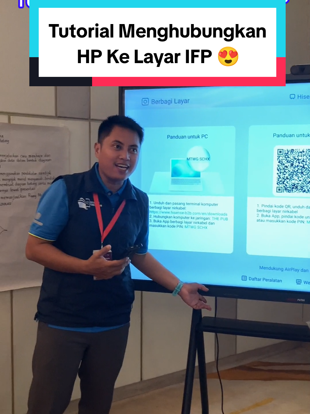 Tutorial Menghubungkan HP ke Layar IFP...  Selamat Mencoba Sahabat Pendidik, Semoga Membantu ☺ #tutorials #ifp #hp #guru #fyp 