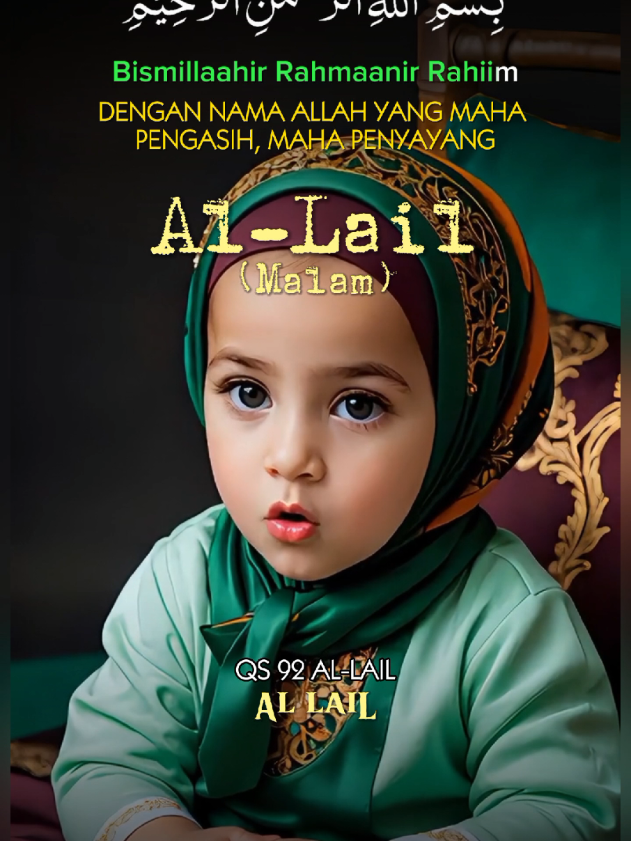Bayi Ngaji AL LAIL. Transliterasi & Terjemahan Murottal Al quran Juz Amma. Video/gambar fiktif  dibuat oleh AI menggunakan HP android. Suara asli: Maghfirah M Hussein  (pitch+3) Apps:  Picture: PhotoLeap, Croping Huruf Arab: PngMaker, Lipsync: Pippit, Audio Editor: SuperSound, Video Editor: CapCut. #bayingaji #allail #juzamma #murottal #lipsync 