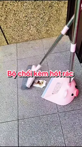 Bộ chổi quét rác heo hồng thiết kế gập 45 độ siêu xinh siêu nhẹ #choikemhotrac #bochoikemhotrac #bochoiquetnha #giadungtienich 