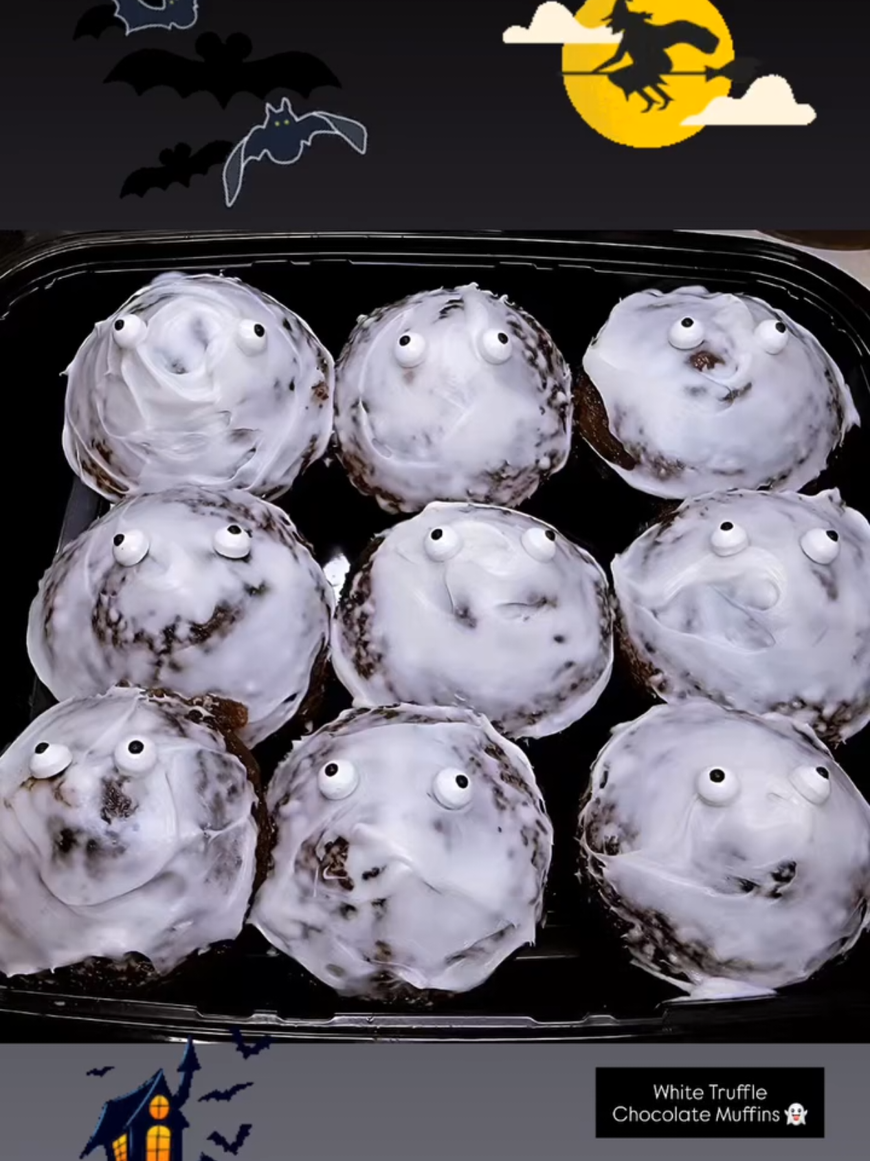 White Truffle Chocolate Muffins 👻  #psyworks #chocolate #whitetruffles #muffins   #creatorsearchinsights 