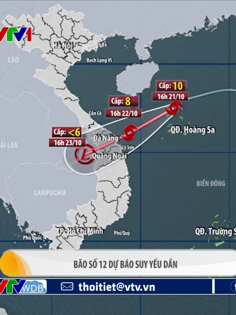 Tin lũ khẩn cấp 18h ngày 21/10: Bão số 12 càng tiến gần, miền Trung ứng phó lũ lớn | VTVWDB