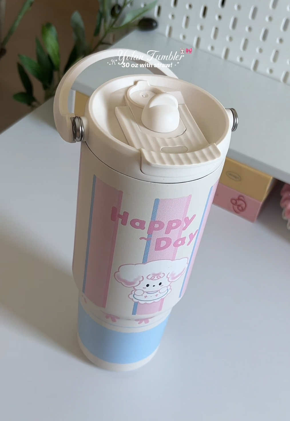 my first yofan tumbler & I love it!! definitely 10/10💗💘 #yofantumbler #tumbler #stainlesstumbler #flask #waterbottle 