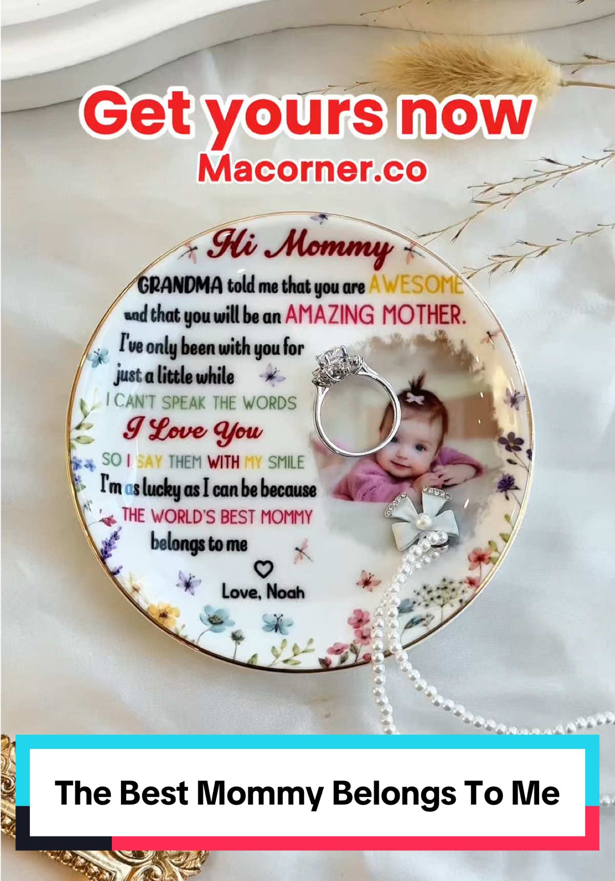Looking for the perfect baby shower gift? This is it! 🌻💝 #macorner #jewelrydish #babyshowergift #newmomgifts