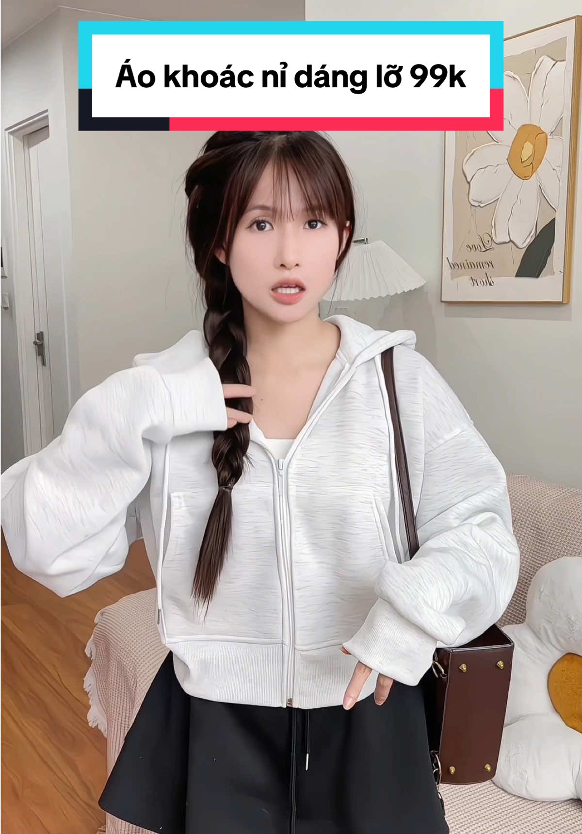 Áo khoác nỉ dáng lỡ 99k #aoni #nicroptop 
