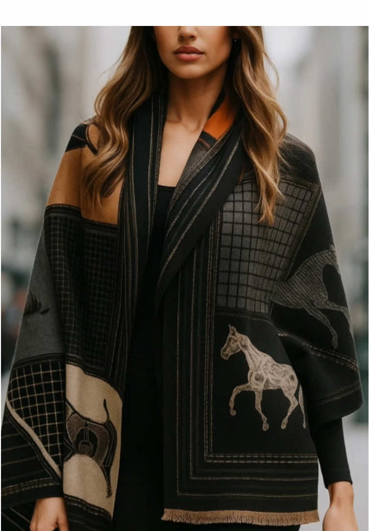 My lady, this boho-style colorful horse & plaid shawl is pure cozy vibes 🍂💖 Soft, warm, and effortlessly stylish — perfect for fall and winter, whether you’re out for a casual stroll or layering up for chilly days.✨#scarf #spotlightfinds #tiktokshoprestock #tiktokshopfalldealsforyou #blackfriday 