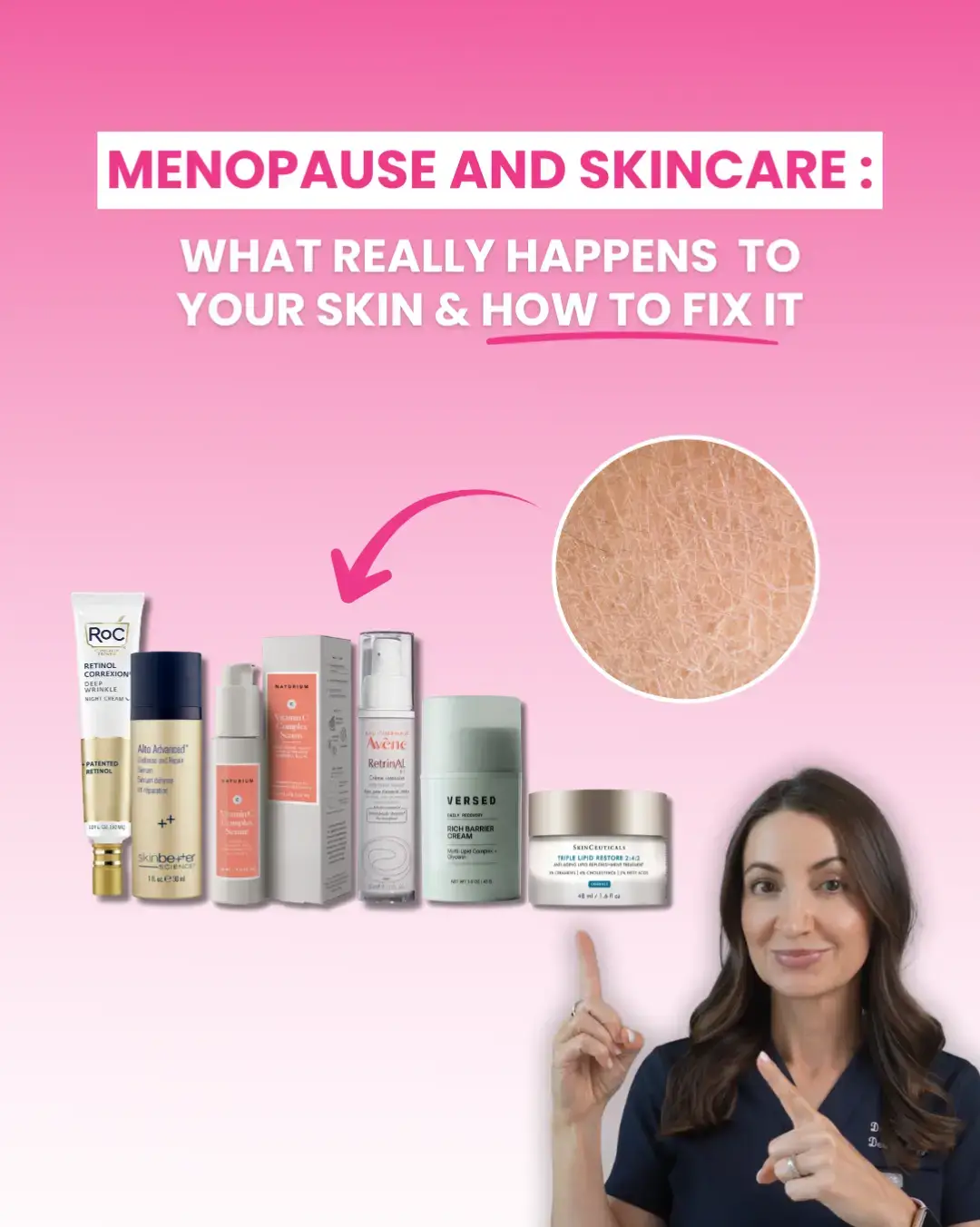 As estrogen levels drop during menopause, your skin starts to lose firmness, hydration, and that natural glow. But the good news? You can bring back resilience and radiance with the right skincare routine. ✨ Here’s how to care for menopausal skin: 💠 Rebuild collagen and elasticity with antioxidants and Vitamin C. 🌙 Renew and smooth with gentle retinoids. 🪞 Restore your barrier with nourishing, lipid-rich creams. 🌷 Support your skin naturally with topical estrogen creams like estradiol and estriol (always consult your doctor first). 💖 Remember: Menopause doesn’t mean losing your glow. It’s about evolving your routine to meet your skin’s new needs. 🎥 Want to learn more? Watch my latest YouTube video for a full deep dive on “Menopause & Skincare: How to Care for Your Skin During Hormonal Changes.” #menopausetips  #menopausesupport  #skintransformation  #skincareroutine  #glowingskin 
