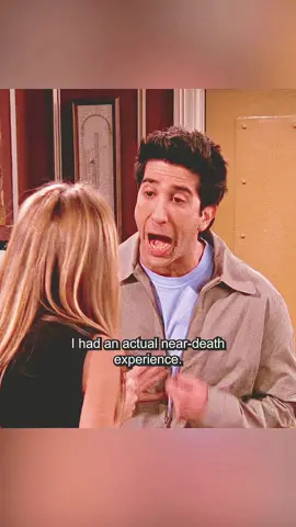 The car backfiring made Ross understand the meaning of life. #friends #rachel 