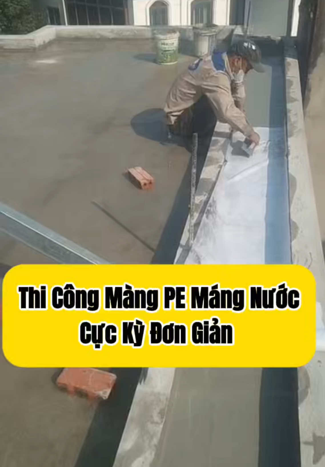 Chống thấm màng PE màng nước .seno cực kỳ đơn giản bền #Siêuthichongthambaolinh #chongtham #sonnuoc #thạchcao #xaydung 