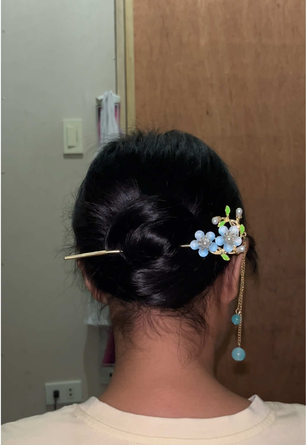 Panis ang flower hair clip n’yo #chinesehairsticks #hairstyles 