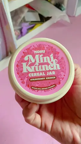 strawberry KONU MINI KRUNCH Solo Cups 60g #strawberry #konu #konukrunch #minikrunch #cerealjar