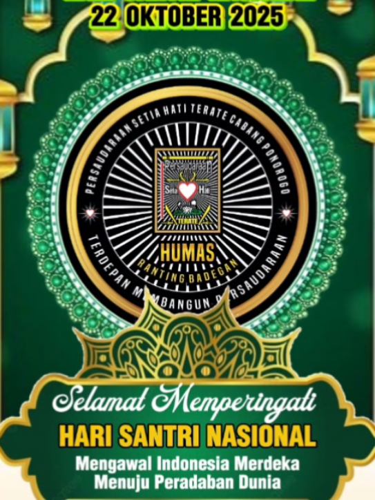 DARI KELUARGA BESAR PERSAUDARAAN SETIA HATI TERATE (PSHT) RANTING BADEGAN CABANG PONOROGO ​