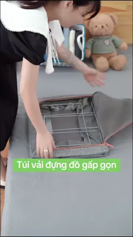 Túi vải gấp gọn #trending #xuhuong #giadungtienich #tuidungquanao #giadung 