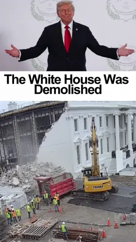 Trump Demolishes Historic White House Wing for $250M Ballroom#foryou#Trump#The White House#Breaking News