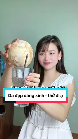 Ct :nước dừa + hạt chia thử đi mấy bà ngon lắm mà rất tốt cho da cho dáng luôn #hatchia#haychianuocdua#dkharvest#xuhuong 