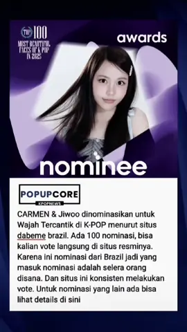 CARMEN (HEARTS2HEARTS) was nominated for Most Beautiful Faces in K-POP. 👉 VOTE: dabeme.com.br/top100s/  #Hearts2Hearts #하츠투하츠 #H2H #carmen #카르멘 #カルメン #jiwoo #지우 