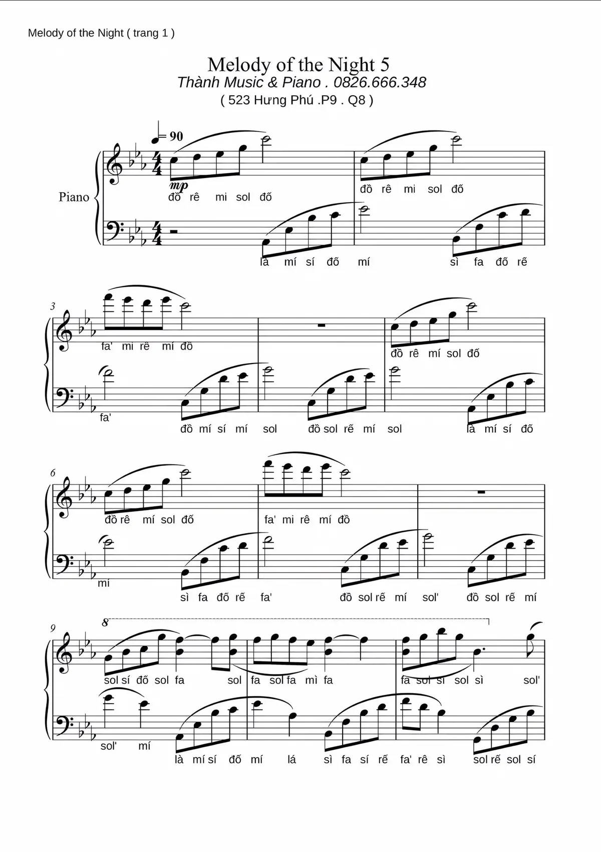 #sheetpianofree #melodyofthenight  ( up trước 2 trang , các bạn theo dỏi để cập nhật thêm trang mới ) 