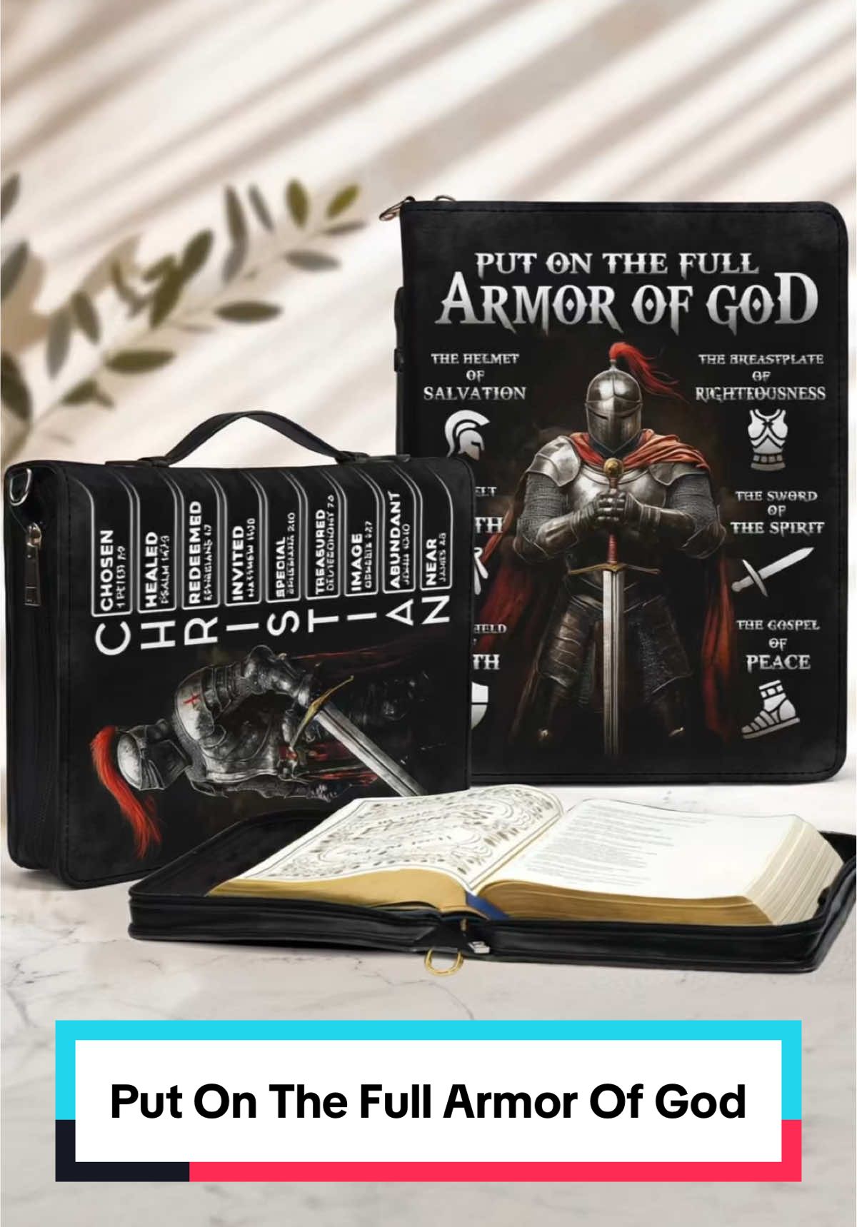 Arm yourself with faith & dedication. A treasure for your divine journey 📖✨ #macorner #biblecover #faithmatters #spiritualarmor #christiangifts