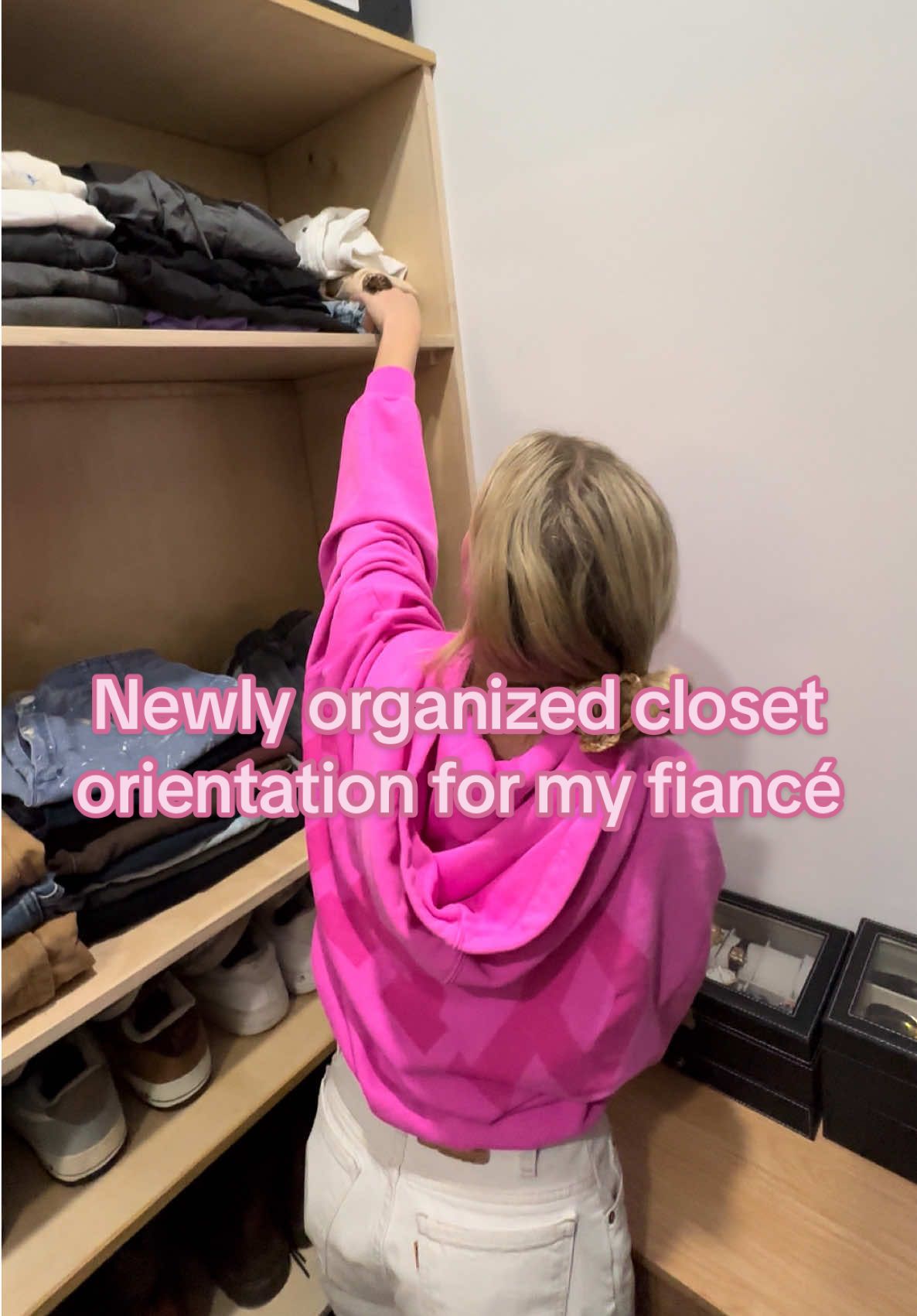 Trying to subliminally program @Hunter McVey to keep his new closet organized by saying “color coded” 100 times🤞🏼 #fyp #foryoupage 