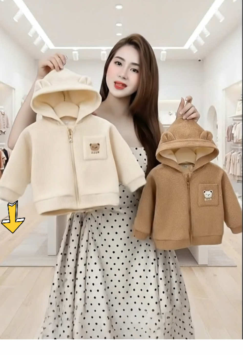 ÁO KHOÁC BEAR 2 MÀU DỄ THƯƠNG cho bé #becung #aoquanchobe #xuhuong #thoitrangchobe #aokhoacchobe 