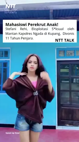 Pengadilan akhirnya menjatuhkan vonis 11 tahun penjara kepada Stefani Rehi Doko, mahasiswi yang terbukti merekrut anak untuk dieksploitasi s*ksual oleh mantan Kapolres Ngada. Kasus ini menjadi tamparan keras bagi penegakan hukum dan perlindungan anak di NTT. Bagaimana menurut kalian guys, apakah hukuman ini sudah setimpal?🤔 #ntt_talk #beritantt #ekskapolresngada #perlindungananak #keadilan 
