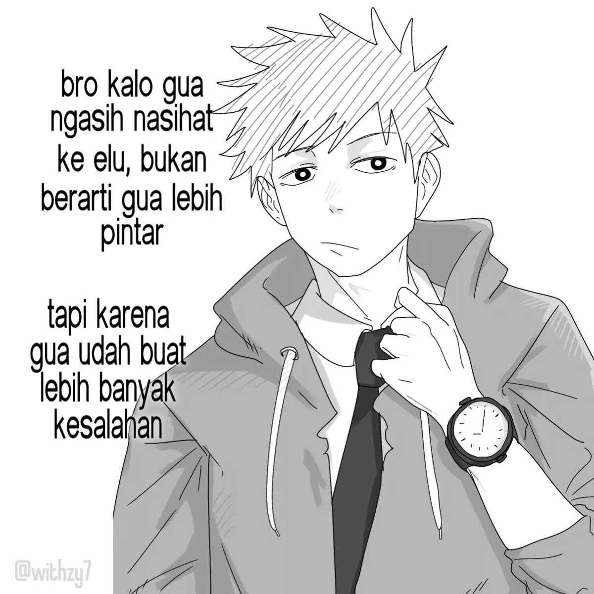 Bukan berarti lebih pintar, tapi lebih belajar dari kesalahan  #art #artwork 