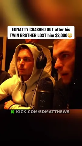 EDMATTY CRASHED OUT after his TWIN BROTHER LOST him $2,000😳 #edmatthews #edmatthewsclips #fyp 