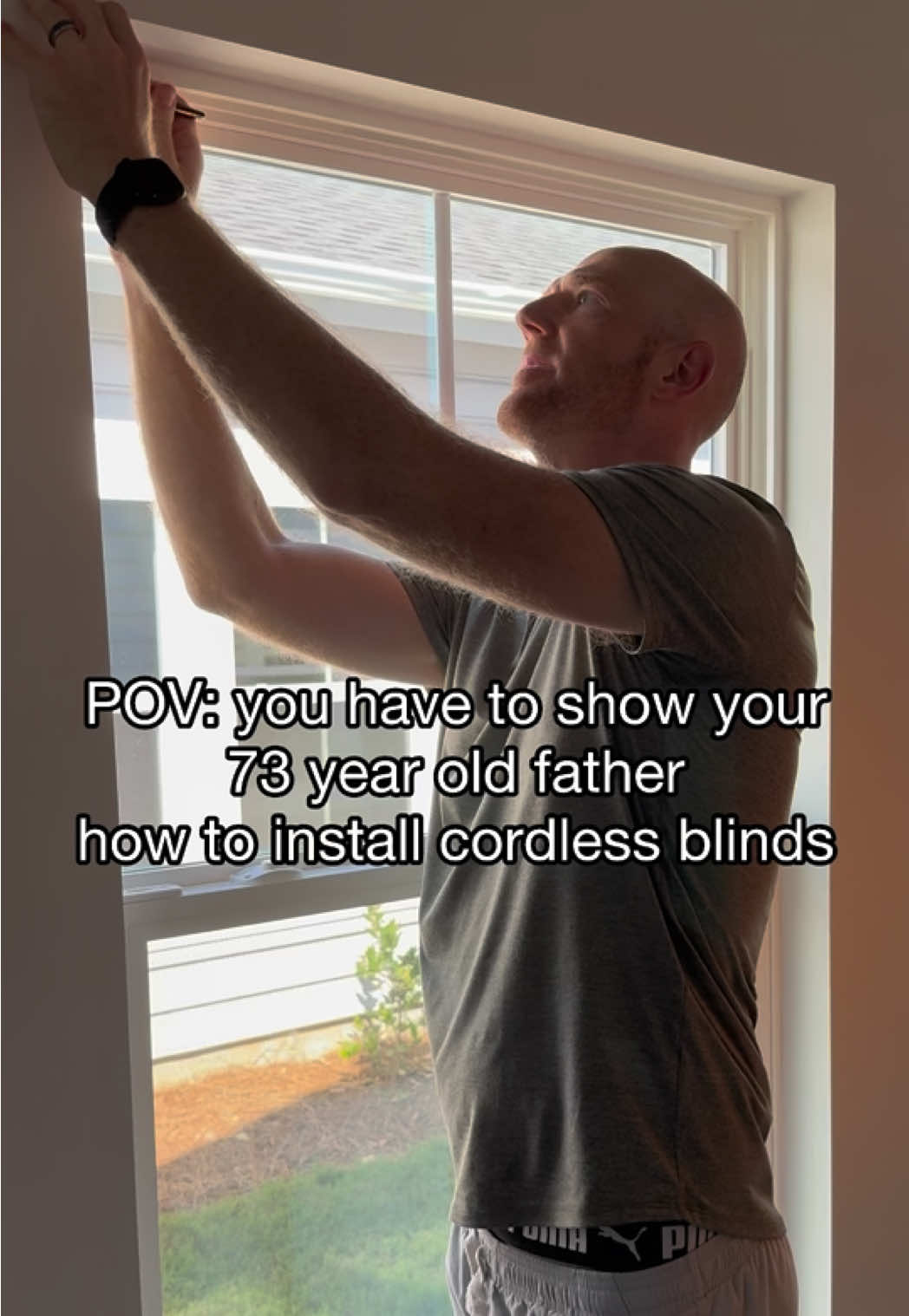 My dad’s new house had no blinds, which just seems so weird to me that a new build doesn’t come with blinds. He was very concerned that other old people would want to look at him through the windows, so I showed him the simple process of how to install cordless blinds! - #blinds #blindsinstallation #homeprojects #homeproject #diyhome 