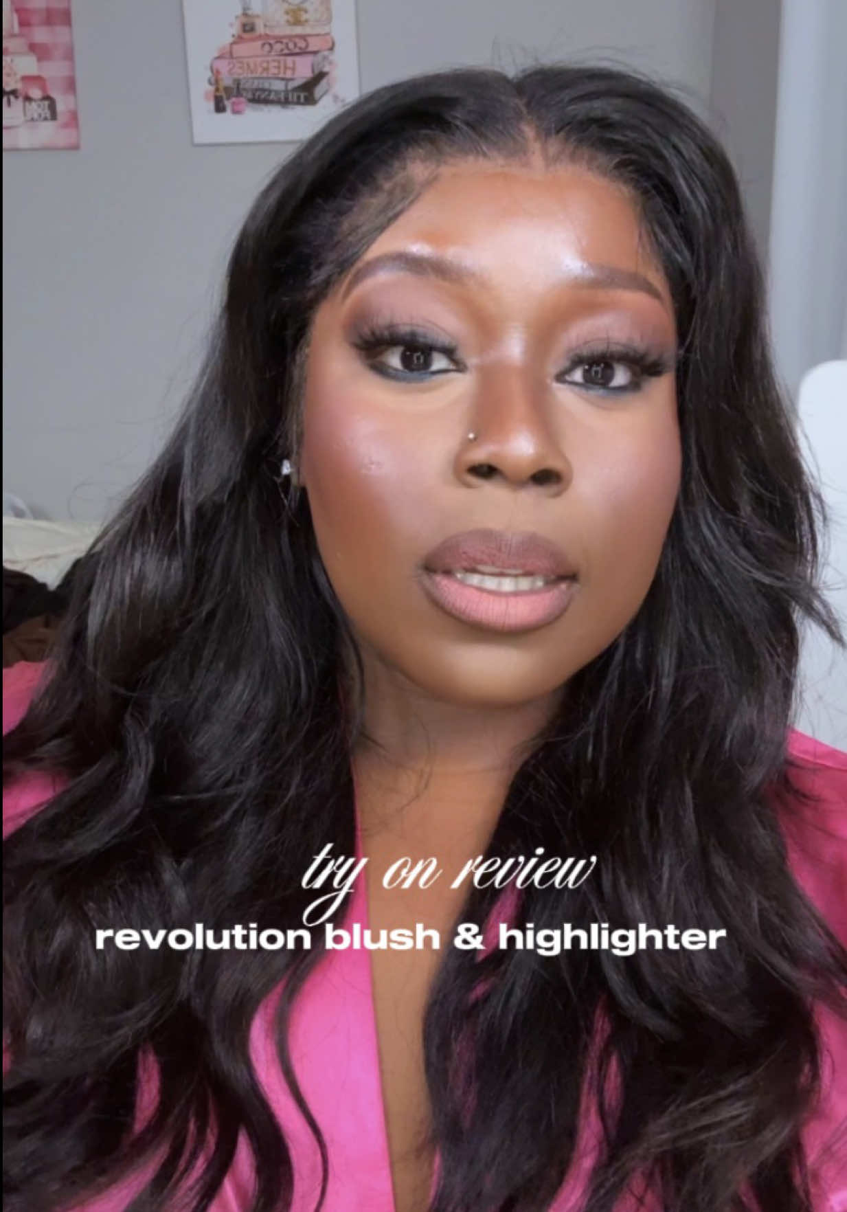 I actually love it best came out so nice 💗 @Revolution Pro shade wild rose & just my type !! #bestmakeupproducts#makeuptryonhaul#softglam#redblush#fyp  