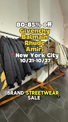 There’s a multi-brand sale with Givenchy, Balmain, Rhude and Amiri going on right now in New York City and here’s a look at the items and discounts! 📍15 East 37th Street, New York, NY 10016 📆 10/21-10/27 ⏰ Tuesday- Sunday: 10am-6pm ⏰ Monday: 10am-4pm #samplesale #samplesalenyc #nycfashion 
