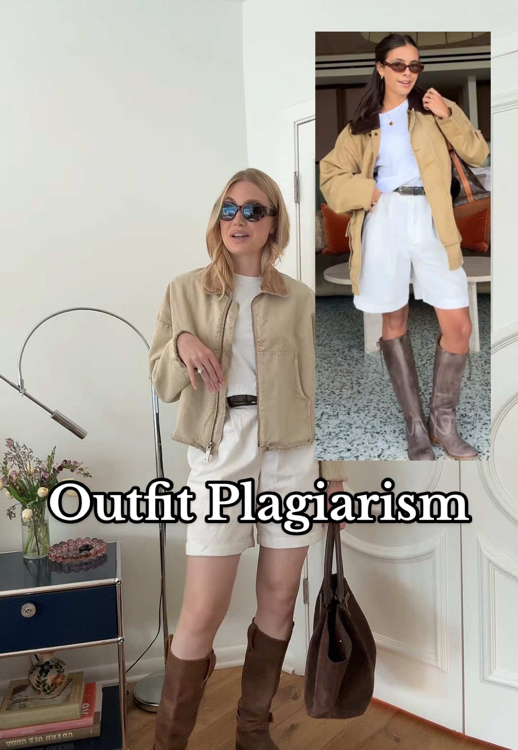 Plagiarizing @Tia Dewitt on the farm and making it not-on-the-farm appropriate #outfitplagiarism #greenscreen 