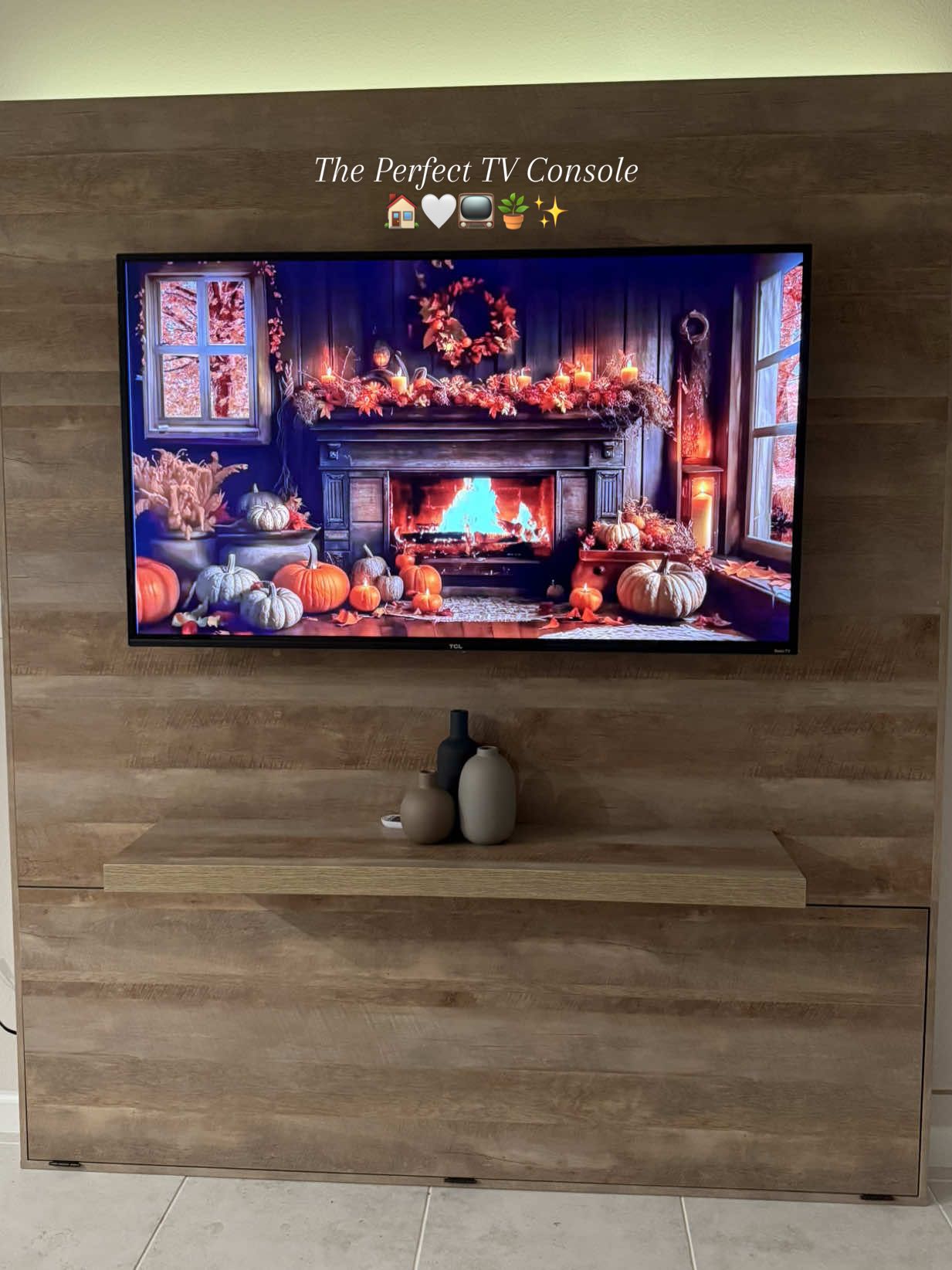 We finally got our TV console up! The new house is coming together so nicely🏡🤍   TV console from @Wayfair  #newhome#newhomeprojects#homedecor 