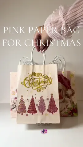Pink na paper bag for christmas🩷 coz why not??? Lakas maka girlyyyyyy✨😍 #pinkpaperbag  #christmaspaperbag 