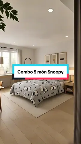 Góc nhỏ của bạn sẽ trở nên ngọt ngào gấp đôi với bộ chăn ga Snoopy nhẹ nhàng, mềm mại, nhìn là muốn nằm ngay #bochangagoi5mon #chăngagối #bochangagoi #changacotton #xuhuong 