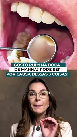 Você acorda com gosto ruim na boca?  🚨Isso pode ser sinal de 3 coisas!  👉🏻No vídeo te conto tudo que você precisa saber sobre isso!  Consulte seu dentista regularmente #fyp #viral #refluxo #dentista 