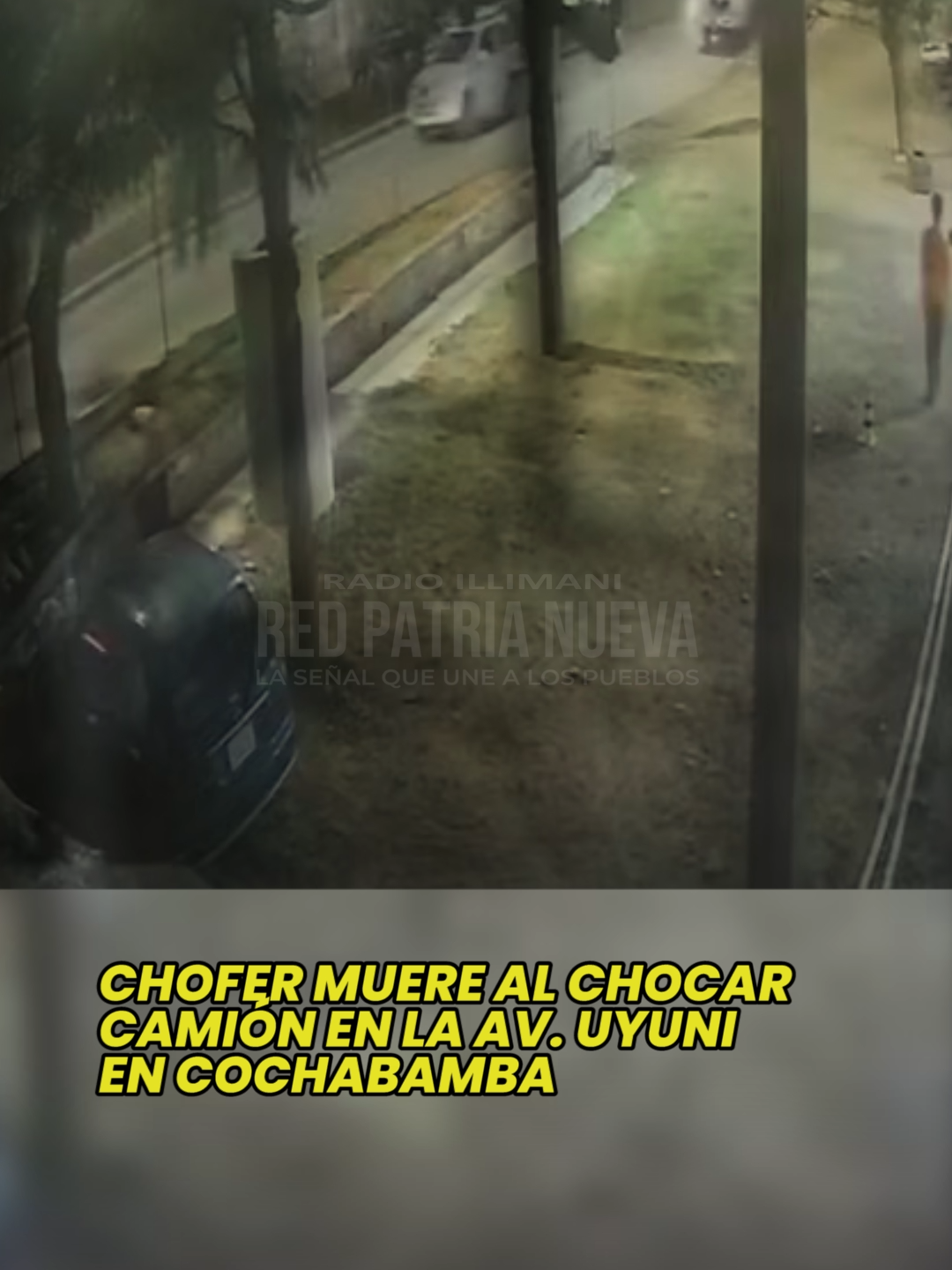 Chofer de camión mu3ere al chocar su camión contra un poste en la Av. Uyuni, en Cochabamba #choque #accidente #camión #cochabamba_bolivia🇧🇴 #uyuni #poste
