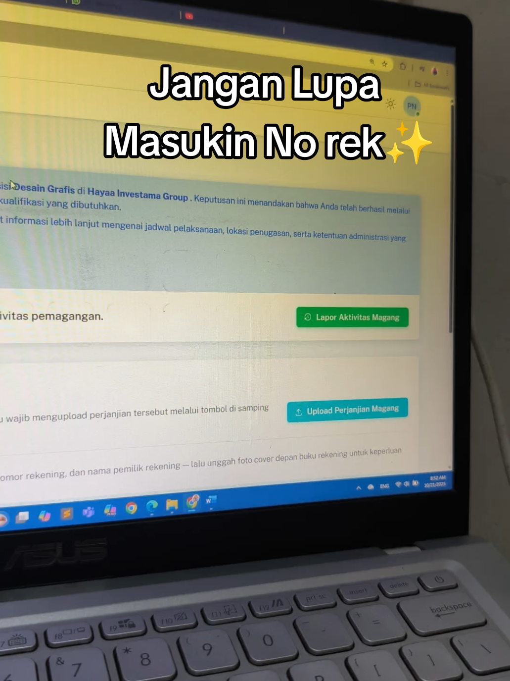 kalian udah ngisi ini belum?🧐 Pastikan datanya benar ya teman-teman #magang #maganghub #magangnasional #magangkemenaker2025 #fyp 