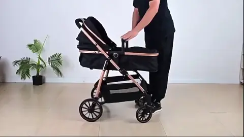 Carrinho de bebê 3 em 1 🍼✨ Com moisés, bebê conforto e assento reversível. Design europeu, conforto total e segurança em cada passeio! 💕#carrinhodebebe #bebeconforto #maternidade 