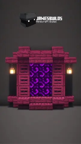 Minecraft Crimson Nether Portal Tutorial #Minecraft #minecraftbuilding #minecrafttutorial 