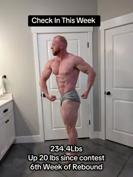 Up 20 lbs since The KY Bourbon Show. Staying lean while growing.  Week 6 of Rebound Phase. We keep pushing and growing. Goal is to stay in good shape all off-season so prep next year won't be as brutal as this one was. So far mission success.  #rebound #grow #Fitness #gym #workout 