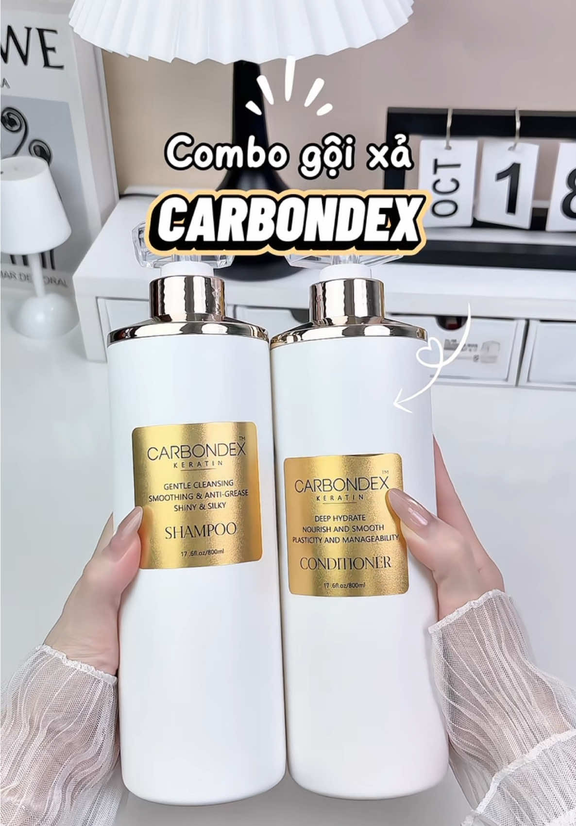 Gội xong tóc bóng mượt vào nếp như hấp toac từ salon về luôn #carbondex #combogoixa #combodaugoixa #haircare #xuhuongtiktok 