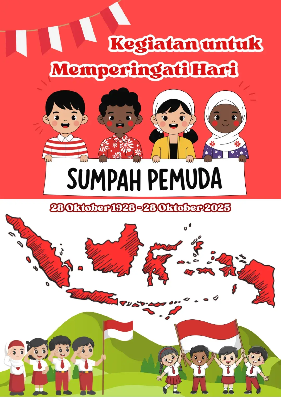 Tidak hanya memperingati sumpah pemuda, namun anak-anak kita hendaknya memahami perjuangan pemuda pemudi bangsa akan pentingnya persatuan, bahwa kita satu bangsa, satu tanah air dan satu bahasa..  Mari tumbuhkan generasi emas kita semangat persatuan, semangat kesatuan. Meski beragam, kita adalah satu.. ^^contoh pop up nya di video sebelum ini yaa.. #sumpahpemuda #lkpd #sejarahindonesia #bahasaindonesia #popup 