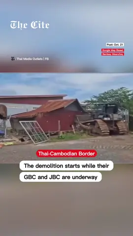 Cambodian houses were demolished by the Thai military today, October 21, along deputed border, in Banteay Meanchey province. 
