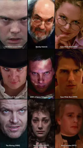 It's called The Kubrick Stare — head tilted down, eyes looking up. A visual signature Stanley Kubrick used to show a mind slipping into obsession or control. From '2001: A Space Odyssey' to 'Eyes Wide Shut', Kubrick returned to the same gaze — a quiet descent into madness. Which Kubrick stare unsettles you the most? 💬👇 #stanleykubrick 