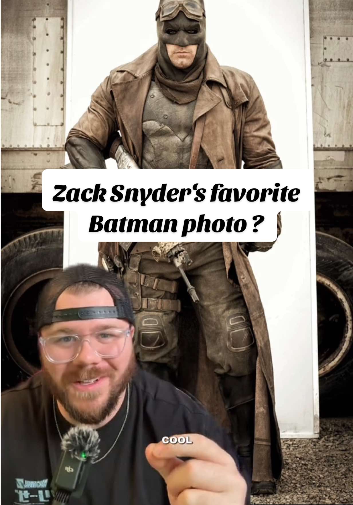 Zack Snyder just dropped an image of Ben Affleck‘s Batman! Saying “one of my favorite photos” 🙄😂 #batman #dcuniverse #zacksnyder #greenscreen
